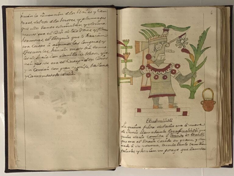 A page with handwritten text and artwork from the Códice Veitia