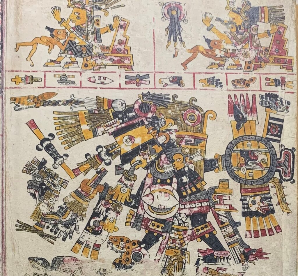 Recorded pre-Columbian Mexican religious and symbolic artwork in the Codex of Borgia
